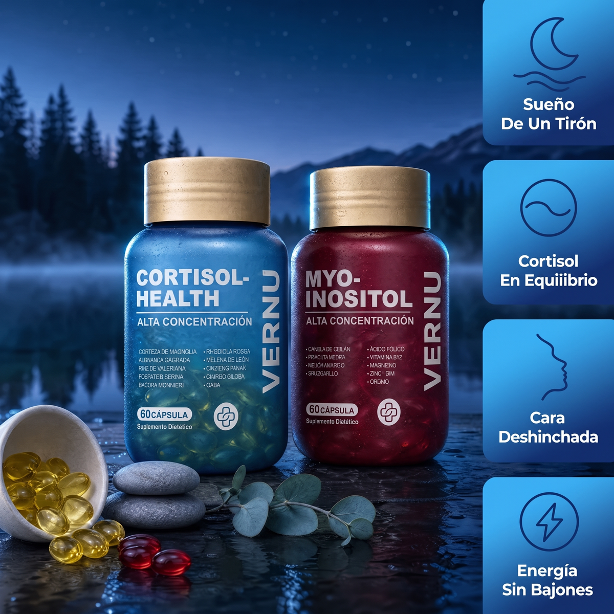 VERNU™ | Baja tu cortisol y recupera tu energía, sueño y ligereza en 14 días