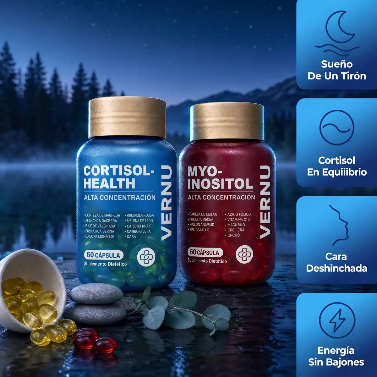 VERNU™ | Baja tu cortisol y recupera tu energía, sueño y ligereza en 14 días