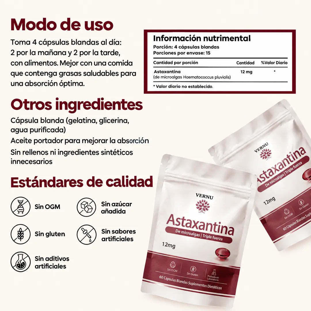 Vernu Astaxantina 12 mg